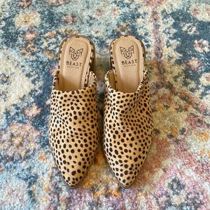 Cheetah Print Mules